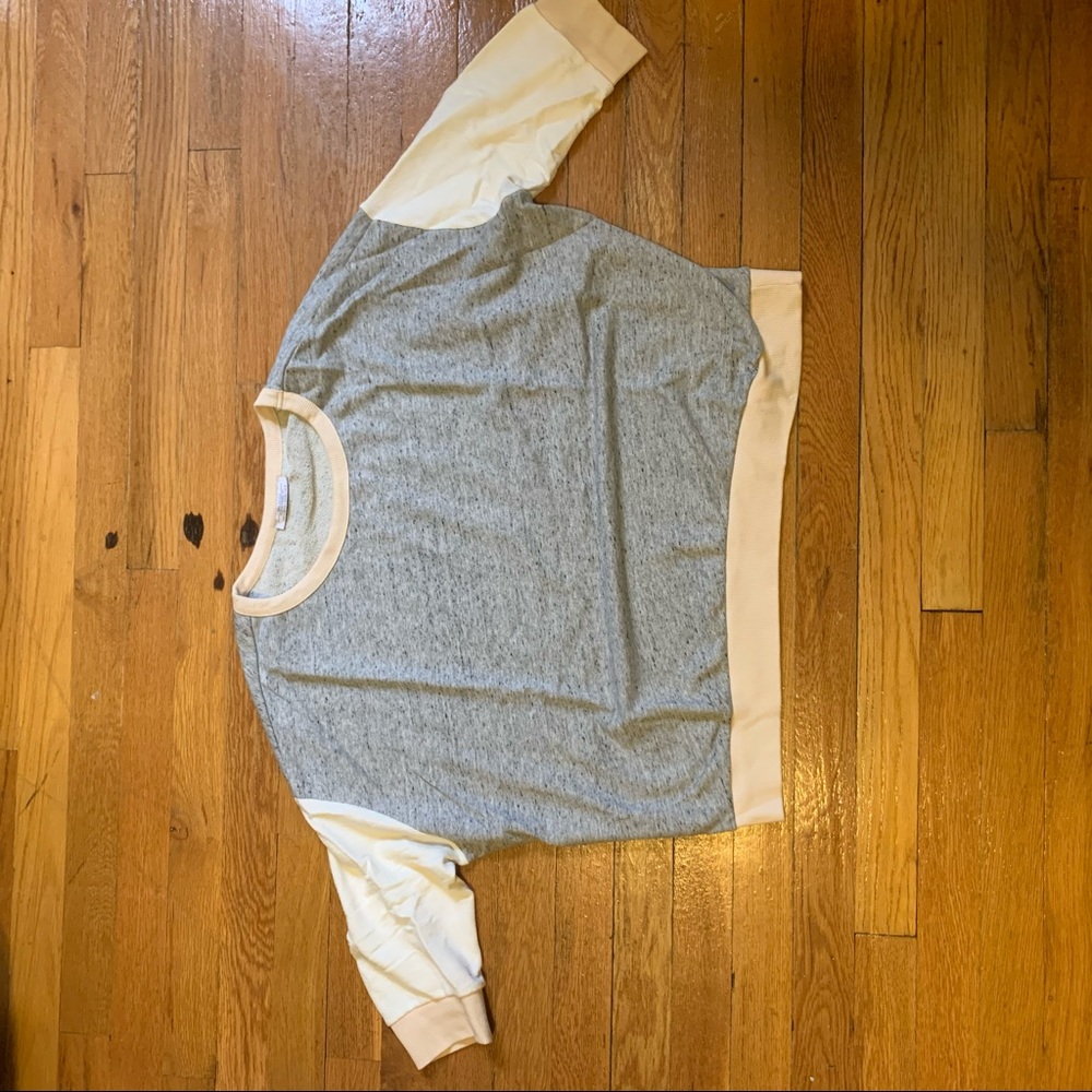 Zara oversized crop crew neck